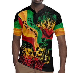 Reggae Day Rugby Jersey One Love One Heart