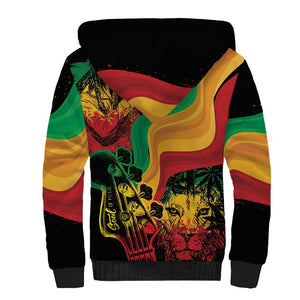 Reggae Day Sherpa Hoodie One Love One Heart