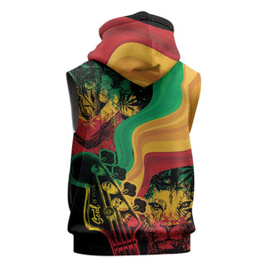 Reggae Day Sleeveless Zip Hoodie One Love One Heart - African Pride
