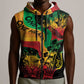 Reggae Day Sleeveless Zip Hoodie One Love One Heart - African Pride