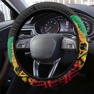 Reggae Day Steering Wheel Cover One Love One Heart