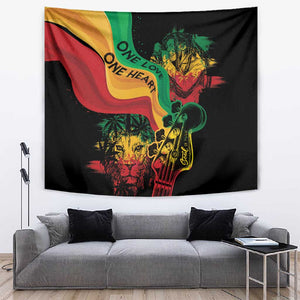 Reggae Day Tapestry One Love One Heart