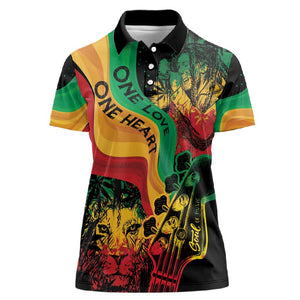 Reggae Day Women Polo Shirt One Love One Heart