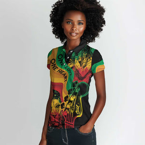 Reggae Day Women Polo Shirt One Love One Heart