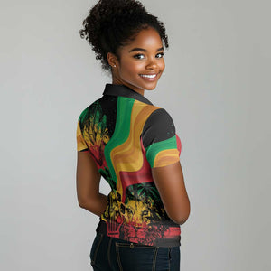 Reggae Day Women Polo Shirt One Love One Heart