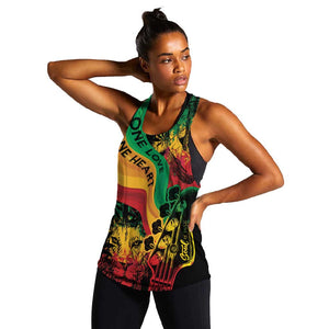 Reggae Day Women Racerback Tank One Love One Heart