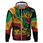 Reggae Day Zip Hoodie One Love One Heart