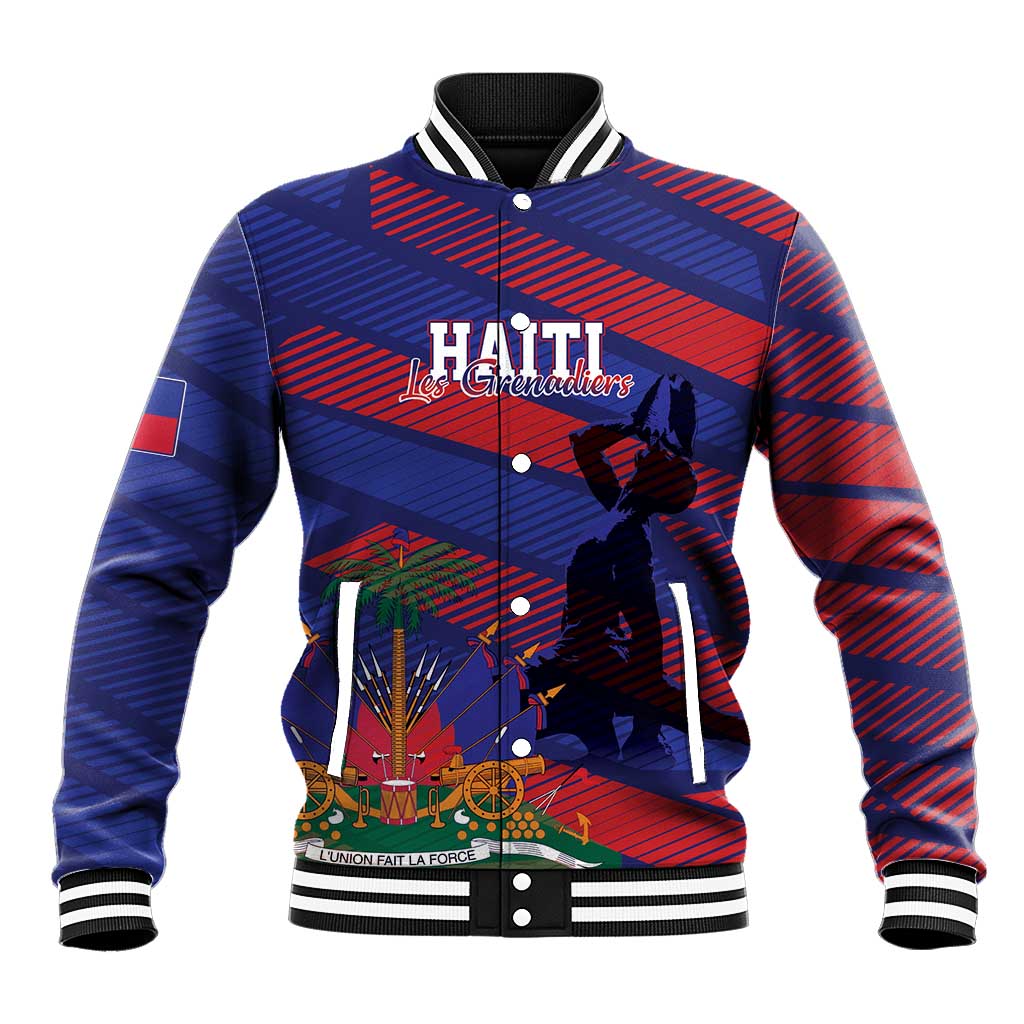 Afro-Haiti Football Personalized Les Grenadiers Baseball Jacket Echoes of History - African Pride