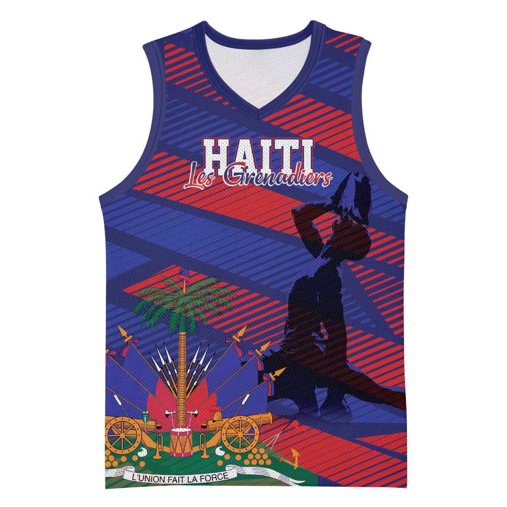 Afro-Haiti Football Personalized Les Grenadiers Basketball Jersey Echoes of History - African Pride