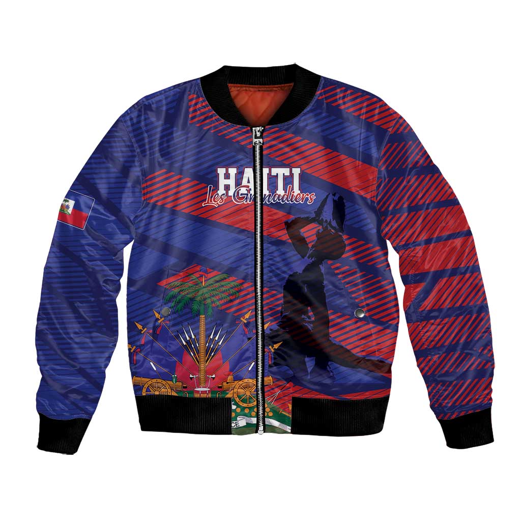 Afro-Haiti Football Personalized Les Grenadiers Bomber Jacket Echoes of History - African Pride