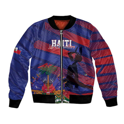 Afro-Haiti Football Personalized Les Grenadiers Bomber Jacket Echoes of History - African Pride