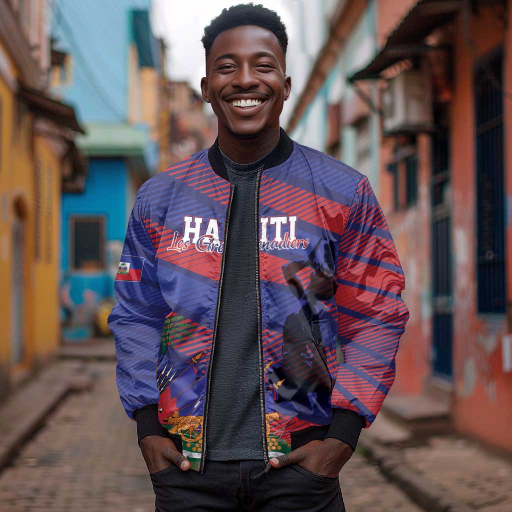 Afro-Haiti Football Personalized Les Grenadiers Bomber Jacket Echoes of History - African Pride