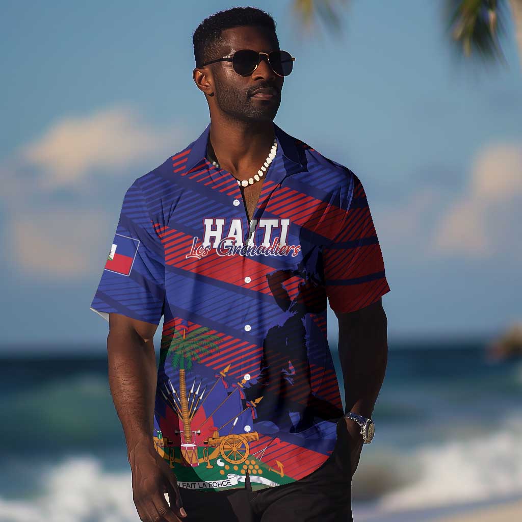 Afro-Haiti Football Personalized Les Grenadiers Hawaiian Shirt Echoes of History LT7