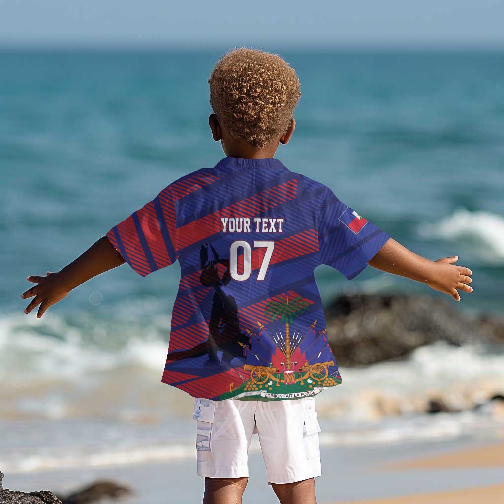 Afro-Haiti Football Personalized Les Grenadiers Kid Hawaiian Shirt Echoes of History LT7