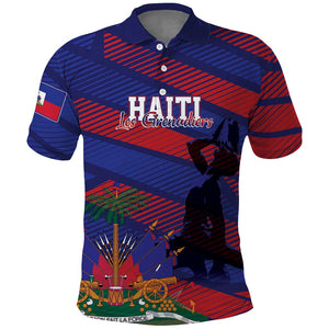 Afro-Haiti Football Personalized Les Grenadiers Polo Shirt Echoes of History LT7