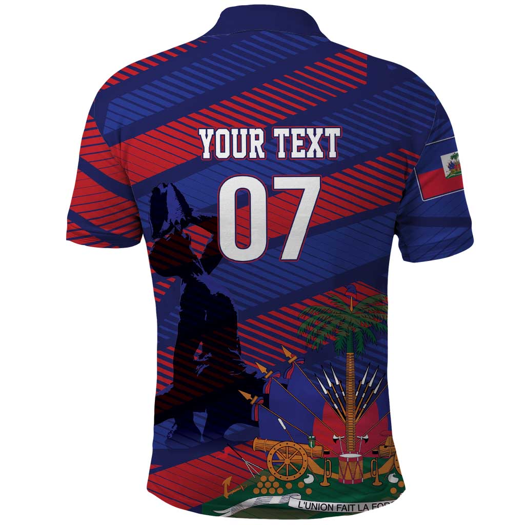 Afro-Haiti Football Personalized Les Grenadiers Polo Shirt Echoes of History LT7