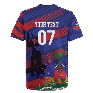 Afro-Haiti Football Personalized Les Grenadiers Rugby Jersey Echoes of History LT7