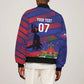 Afro-Haiti Football Personalized Les Grenadiers Sleeve Zip Bomber Jacket Echoes of History - African Pride