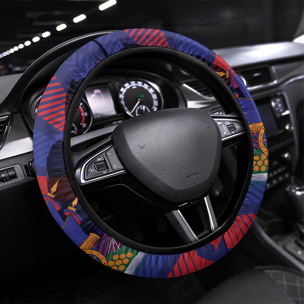 Afro-Haiti Football Les Grenadiers Steering Wheel Cover Echoes of History - African Pride