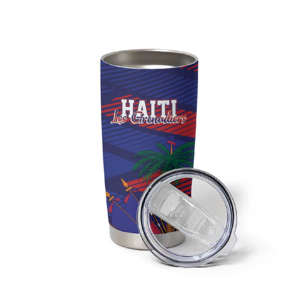 Afro-Haiti Football Personalized Les Grenadiers Tumbler Cup Echoes of History - African Pride