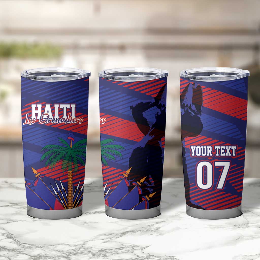 Afro-Haiti Football Personalized Les Grenadiers Tumbler Cup Echoes of History - African Pride