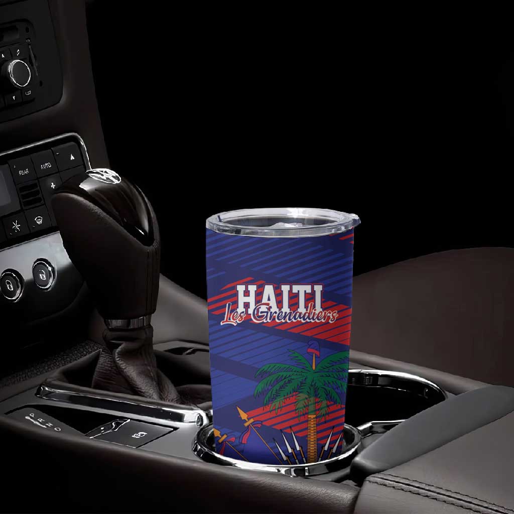 Afro-Haiti Football Personalized Les Grenadiers Tumbler Cup Echoes of History - African Pride