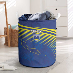 Afro-Curacao Football Custom Laundry Basket Korsou Blue Wave - Making History - African Pride