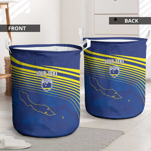 Afro-Curacao Football Custom Laundry Basket Korsou Blue Wave - Making History - African Pride