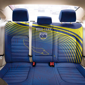 Afro-Curacao Football Custom Back Car Seat Cover Korsou Blue Wave - Making History - African Pride