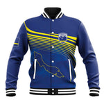 Afro-Curacao Football Custom Baseball Jacket Korsou Blue Wave - Making History - African Pride