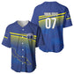 Afro-Curacao Football Custom Baseball Jersey Korsou Blue Wave - Making History LT7