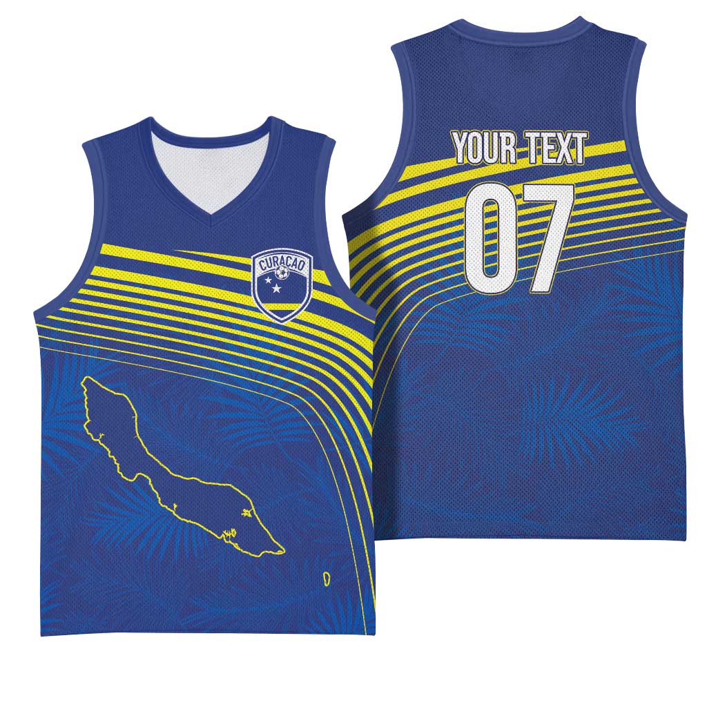 Afro-Curacao Football Custom Basketball Jersey Korsou Blue Wave - Making History - African Pride