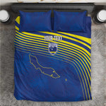 Afro-Curacao Football Custom Bedding Set Korsou Blue Wave - Making History - African Pride