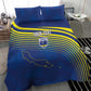 Afro-Curacao Football Custom Bedding Set Korsou Blue Wave - Making History - African Pride