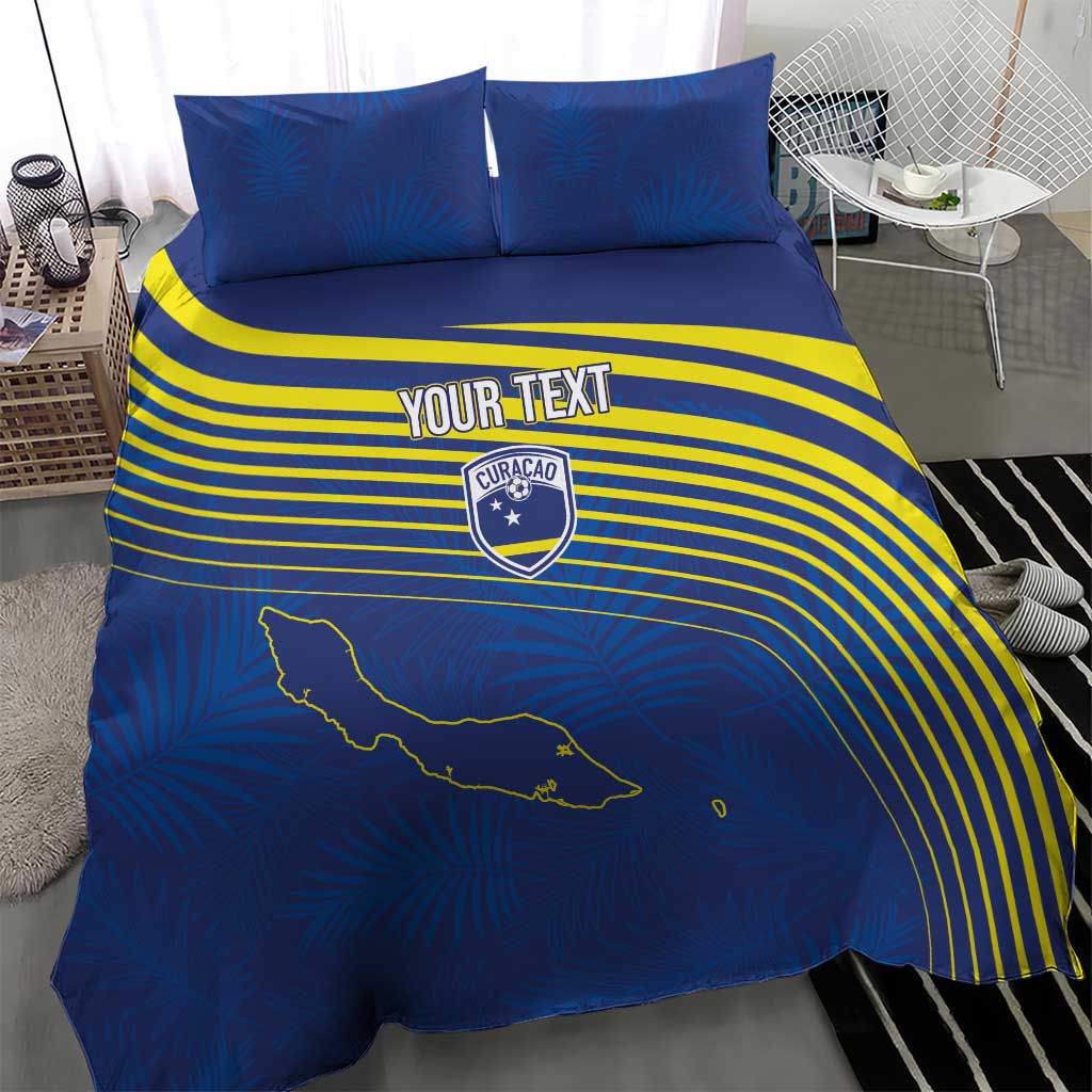 Afro-Curacao Football Custom Bedding Set Korsou Blue Wave - Making History - African Pride