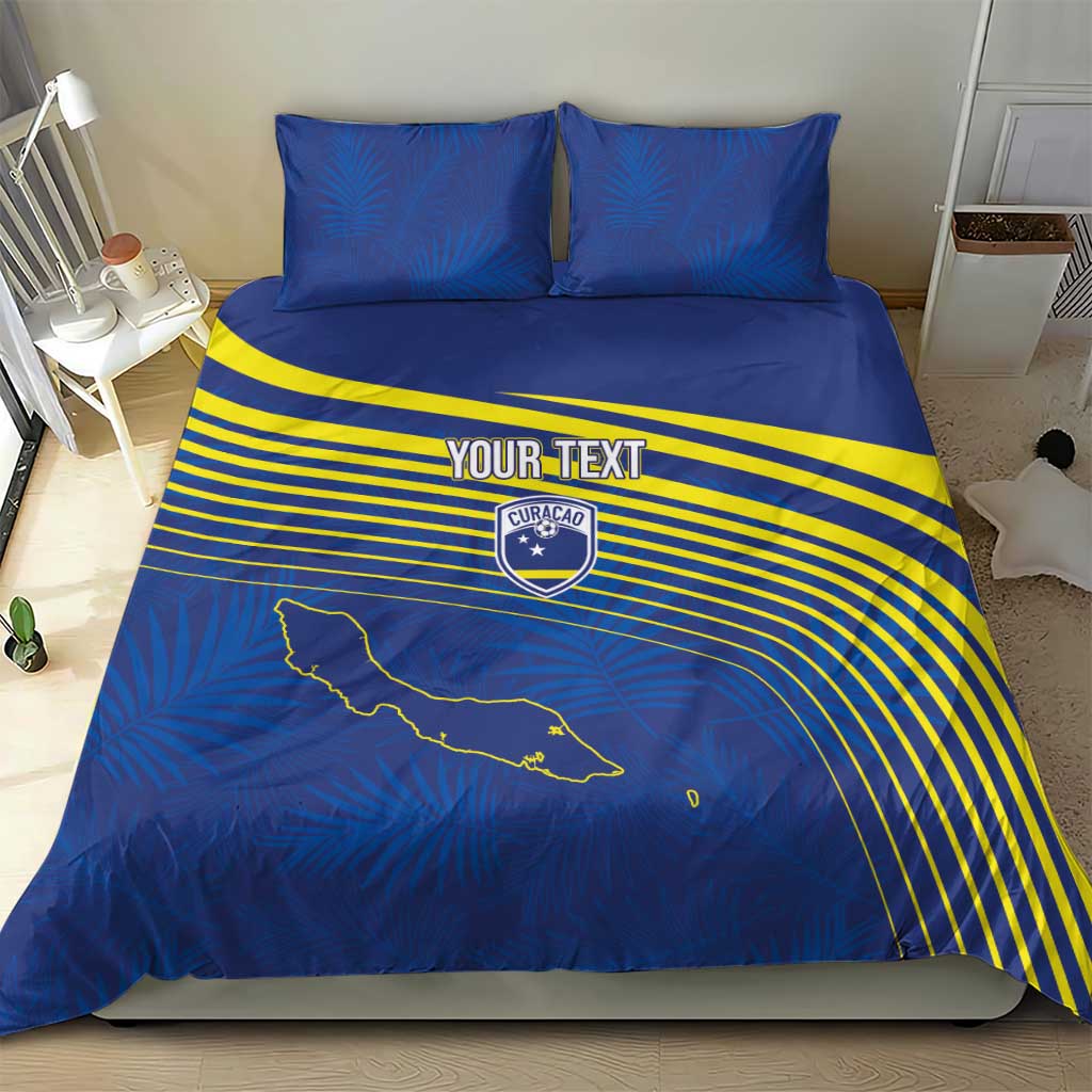 Afro-Curacao Football Custom Bedding Set Korsou Blue Wave - Making History - African Pride