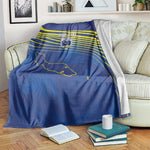 Afro-Curacao Football Custom Blanket Korsou Blue Wave - Making History - African Pride