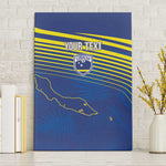Afro-Curacao Football Custom Canvas Wall Art Korsou Blue Wave - Making History - African Pride
