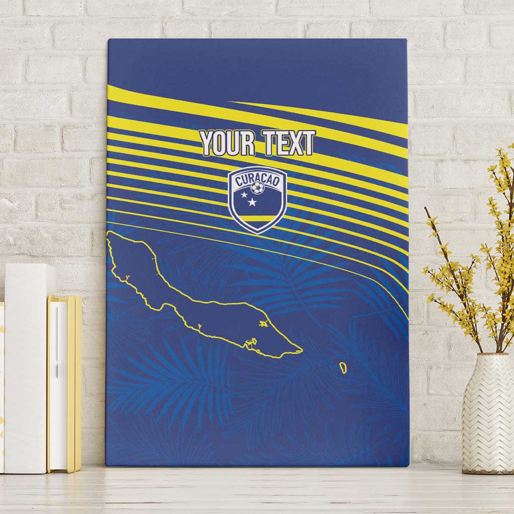Afro-Curacao Football Custom Canvas Wall Art Korsou Blue Wave - Making History - African Pride