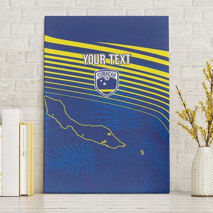 Afro-Curacao Football Custom Canvas Wall Art Korsou Blue Wave - Making History - African Pride