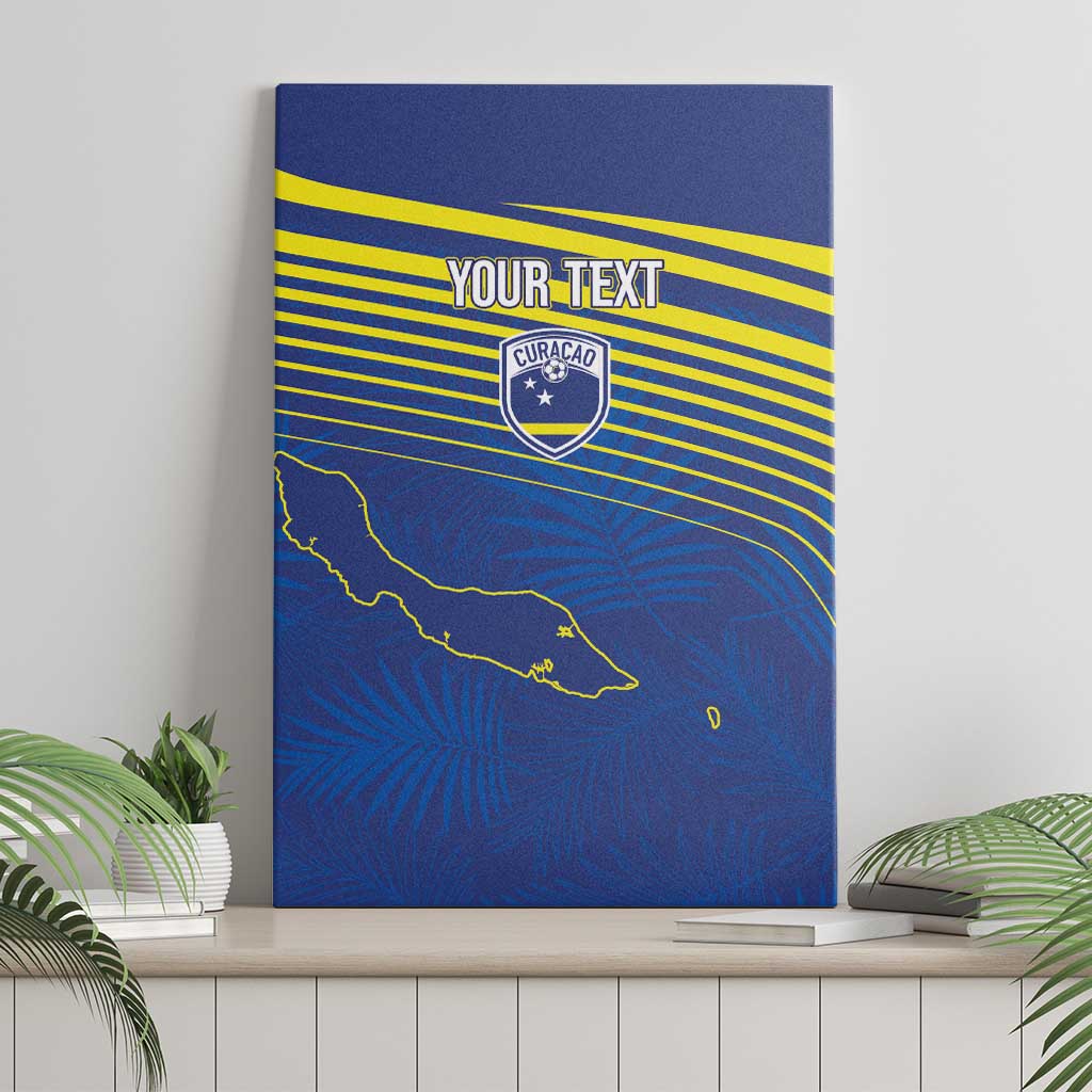 Afro-Curacao Football Custom Canvas Wall Art Korsou Blue Wave - Making History - African Pride