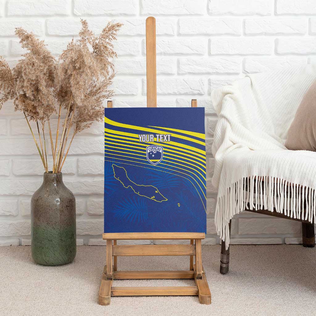 Afro-Curacao Football Custom Canvas Wall Art Korsou Blue Wave - Making History - African Pride