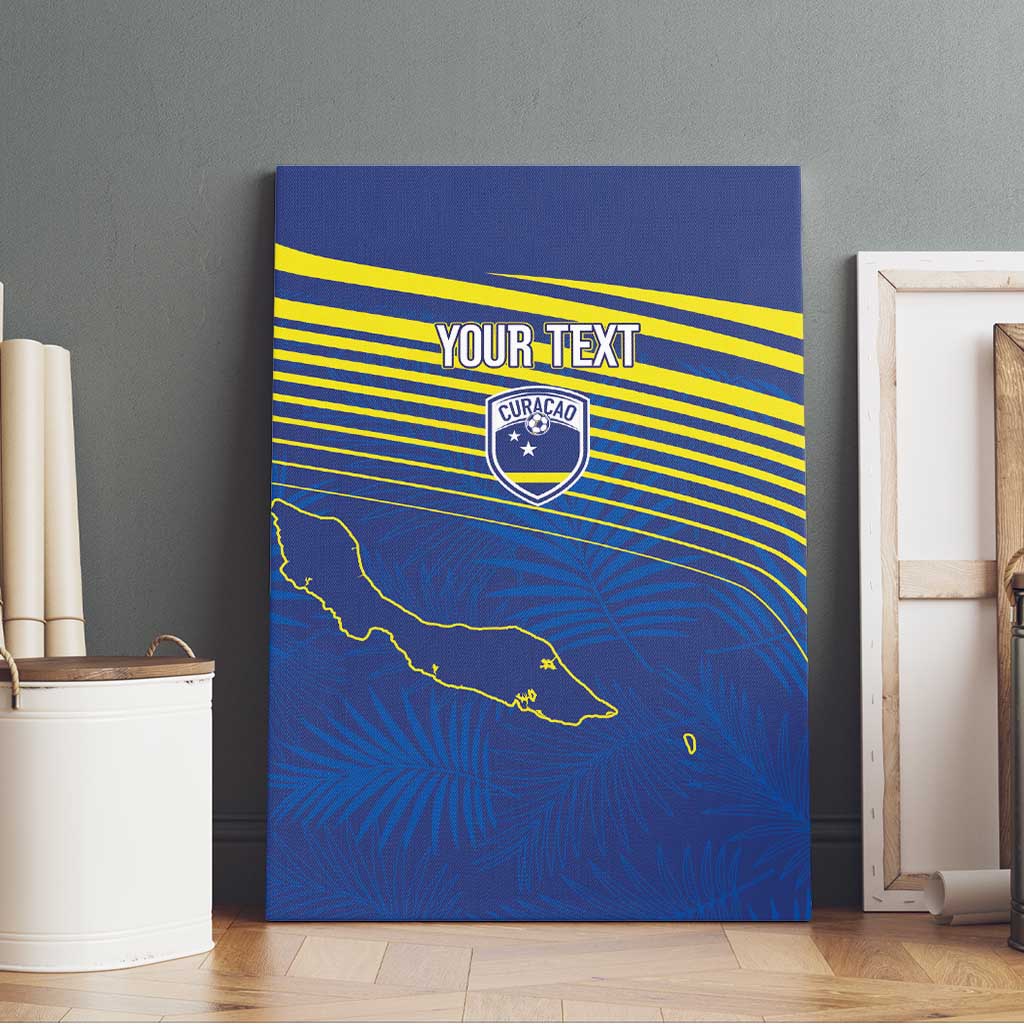 Afro-Curacao Football Custom Canvas Wall Art Korsou Blue Wave - Making History - African Pride