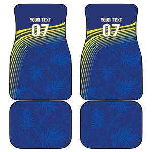 Afro-Curacao Football Custom Car Mats Korsou Blue Wave - Making History - African Pride