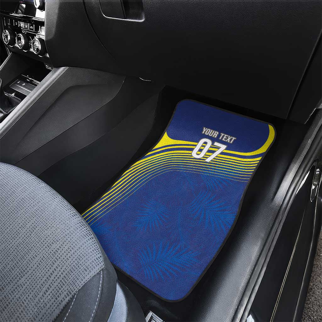 Afro-Curacao Football Custom Car Mats Korsou Blue Wave - Making History - African Pride