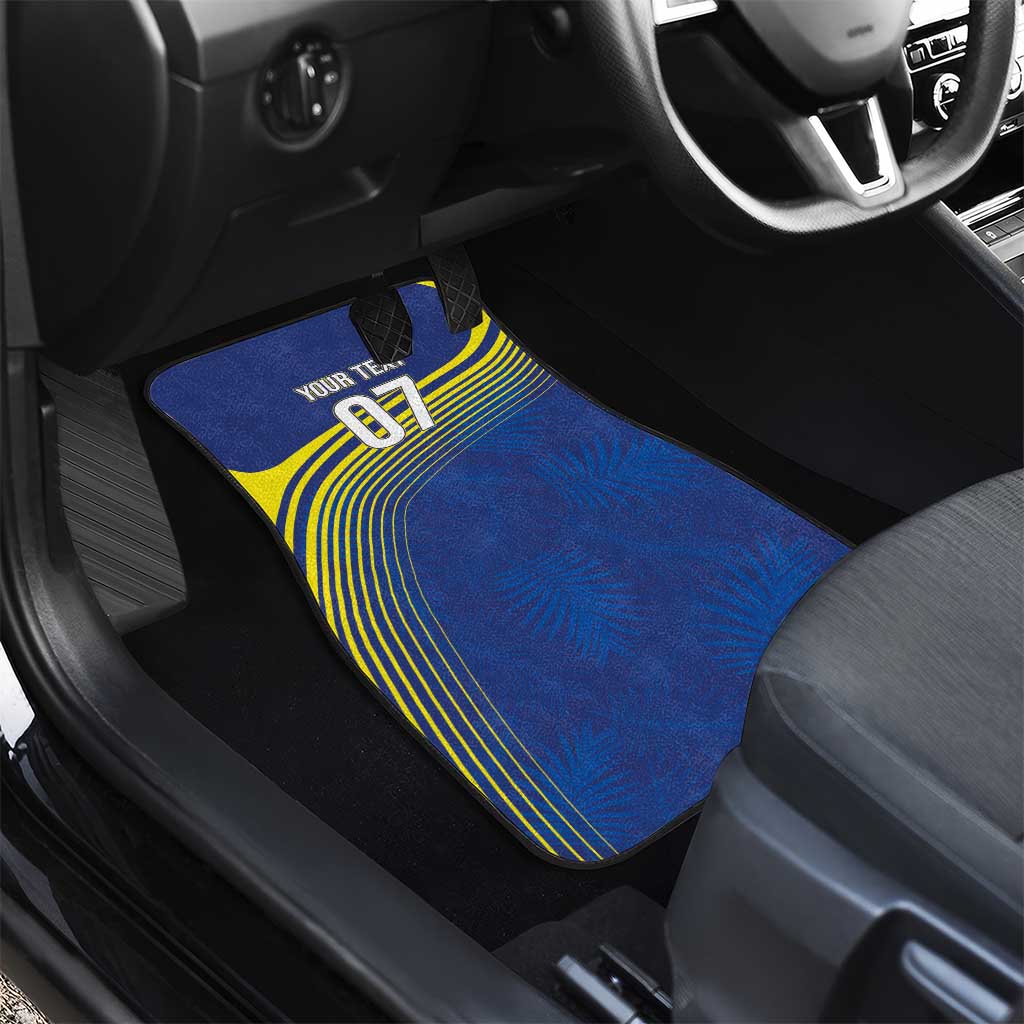 Afro-Curacao Football Custom Car Mats Korsou Blue Wave - Making History - African Pride