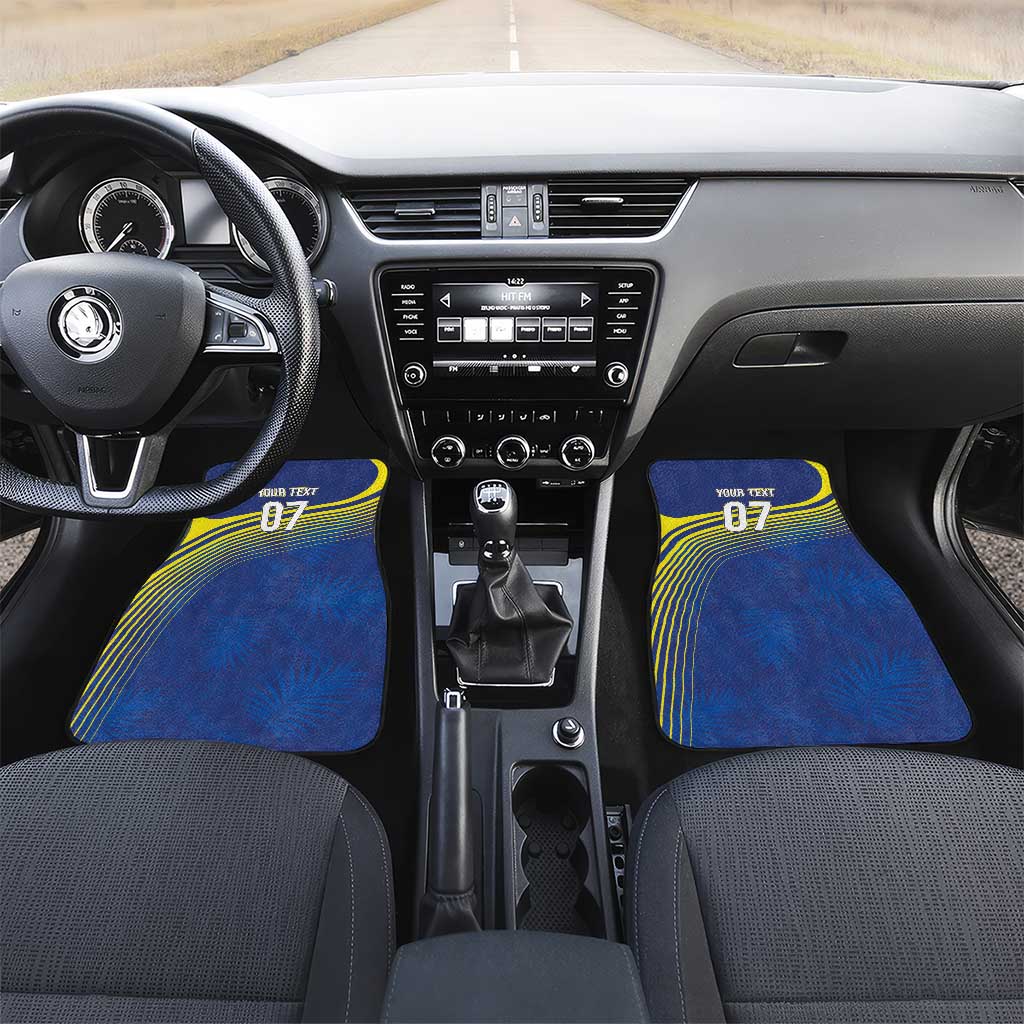 Afro-Curacao Football Custom Car Mats Korsou Blue Wave - Making History - African Pride