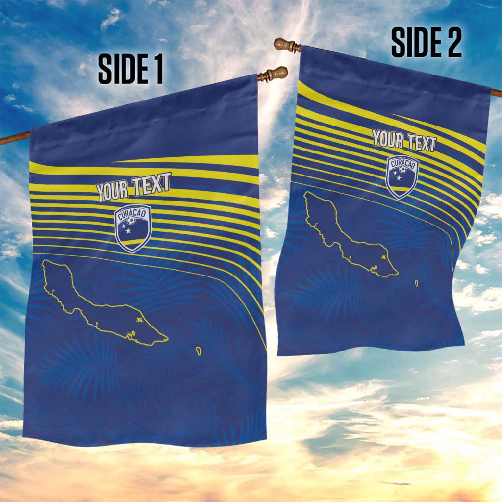 Afro-Curacao Football Custom Garden Flag Korsou Blue Wave - Making History - African Pride
