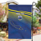 Afro-Curacao Football Custom Garden Flag Korsou Blue Wave - Making History - African Pride