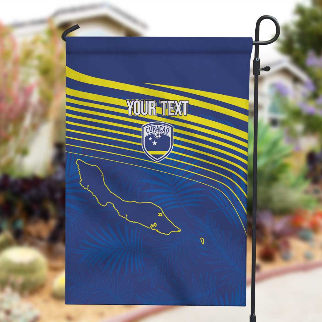 Afro-Curacao Football Custom Garden Flag Korsou Blue Wave - Making History - African Pride